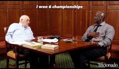 Michael Jordan: "I won 6 championships, and Bill Russell won 11. Does that make Bill Russell better than me or me better than him? No, because we played at different eras"
