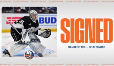 The New York Islanders have signed goaltender David Rittich to a one-year contract
