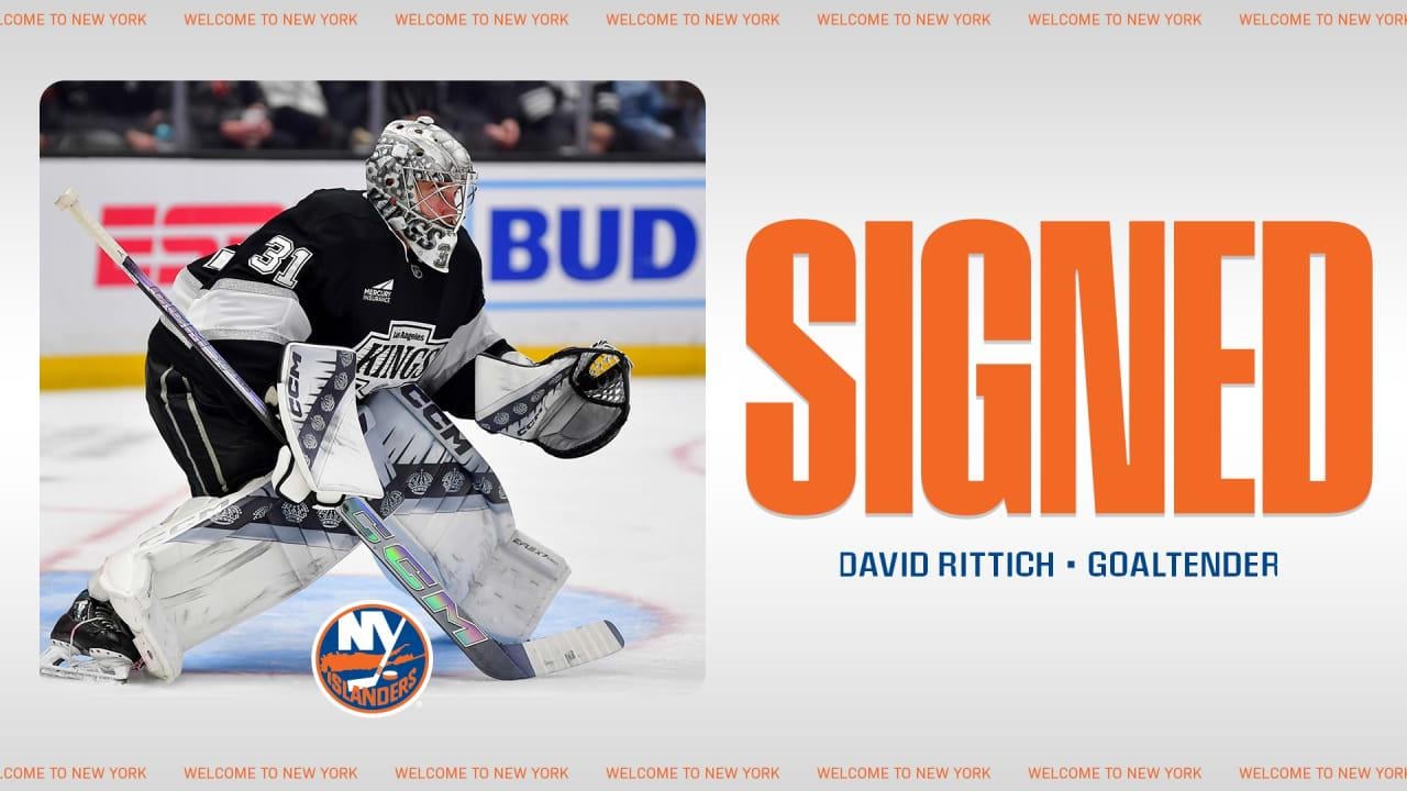 The New York Islanders have signed goaltender David Rittich to a one-year contract
