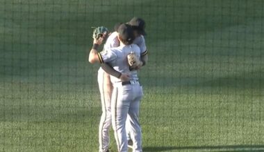Ultimate hug watch: Angels infielder gets called up to the Majors mid-game