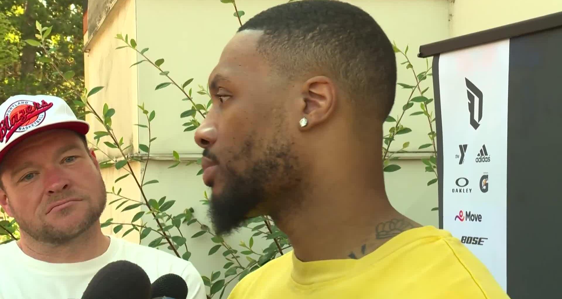 Damian Lillard says he had been Jrue Holiday's house while living in Milwaukee, and he had issues with the Wi-Fi: "When I lived in Milwaukee, I rented his house for two years so we talked a lot... We played them, we had an interaction and we were literally just talking about the Wi-Fi in his house."