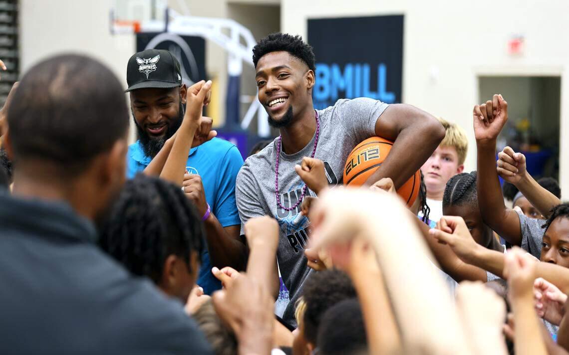 Hornets’ Brandon Miller on giving back, his right wrist, ‘big bro’ Muggsy Bogues