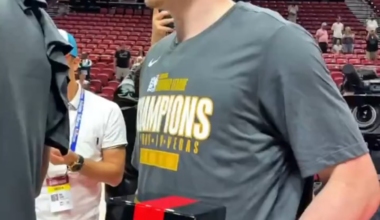 The Charlotte Hornets receive their Championship Rings. Kon, the MVP, shows his hardware and humility.