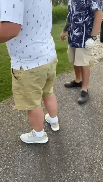 Drunk golfer finds a water hazard and gets his lunch fed to him (Nick Tarnasky, former Bolt)