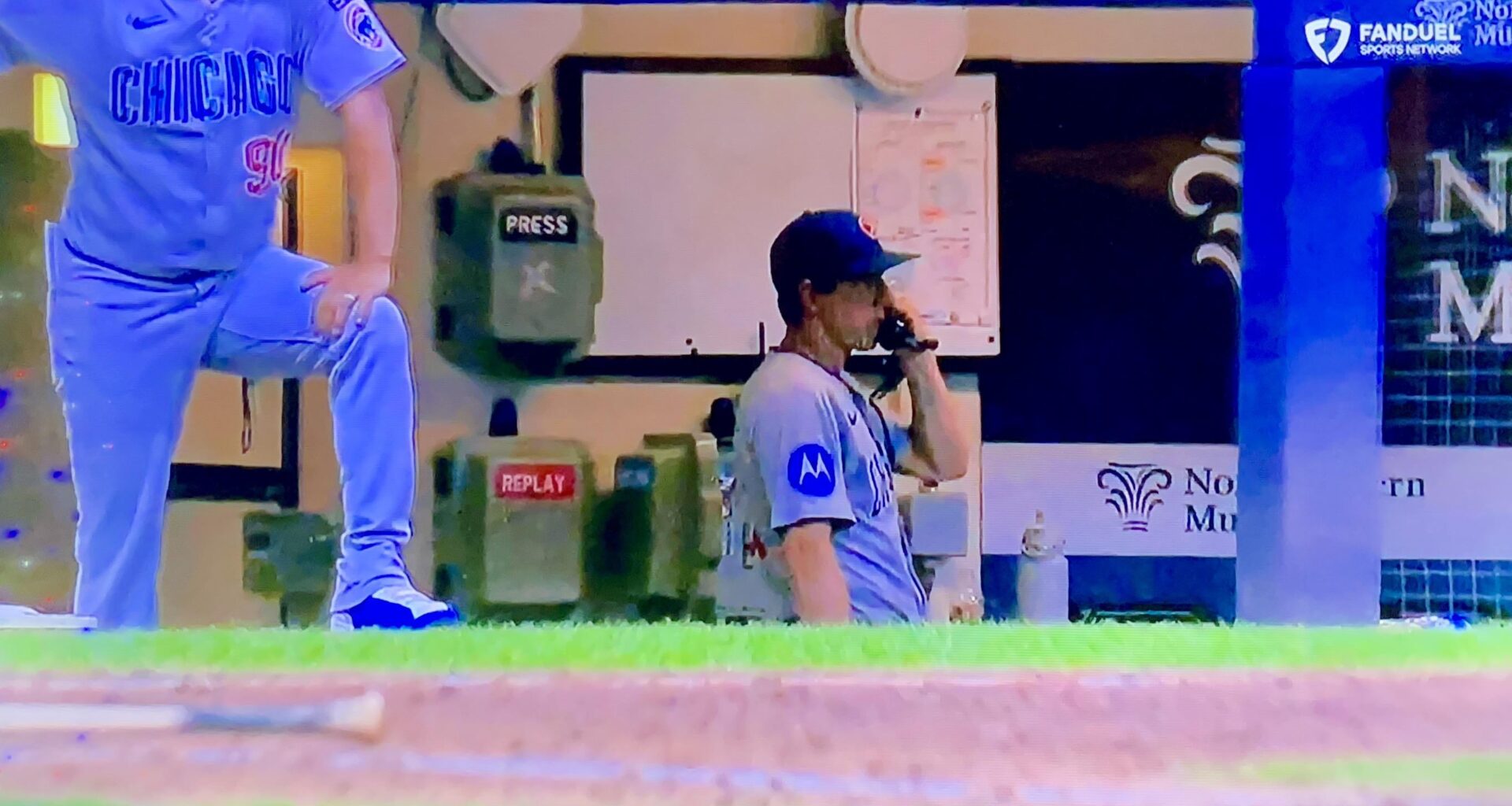 Camera guy showing Craig on the phone before Vaughn’s grand slam even hit the ground…*CINEMA*