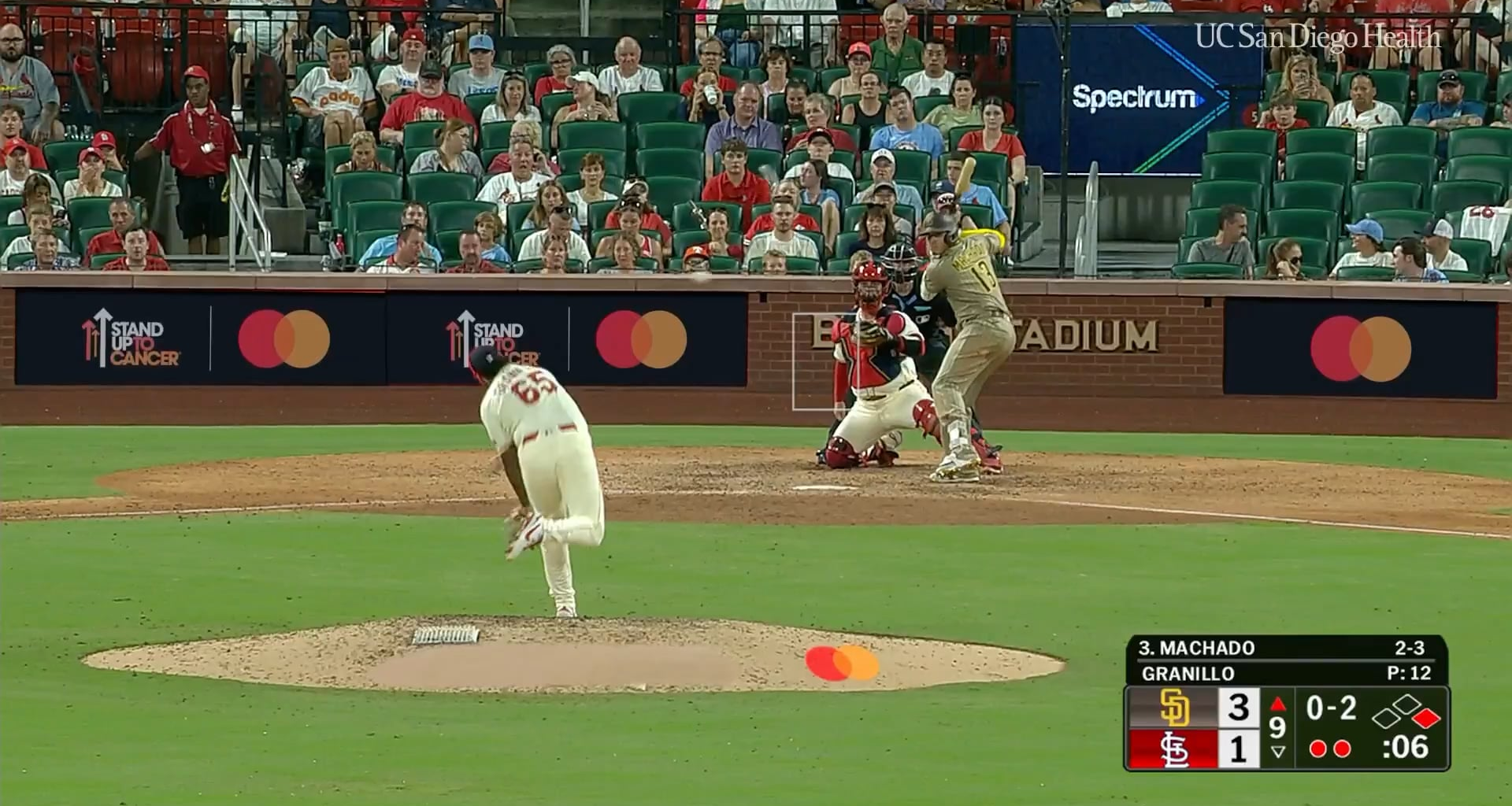 [Highlight] Manny Machado gets hit for the second straight time tonight as the benches clear in St. Louis