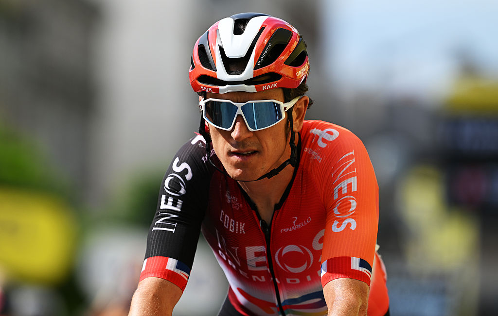 CARCASSONNE, FRANCE - JULY 20: Geraint Thomas of Great Britain and Team INEOS Grenadiers crosses the finish line during the 112th Tour de France 2025, Stage 15 a 169.3km stage from Muret to Carcassonne / #UCIWT / on July 20, 2025 in Carcassonne, France. (Photo by Dario Belingheri/Getty Images)
