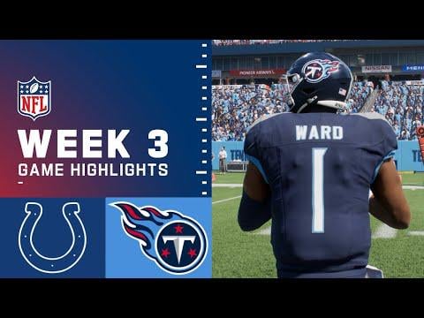 Colts vs Titans Week 3 Simulation Highlights | Madden 26 Rosters