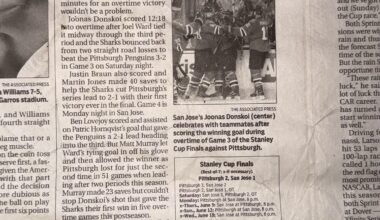 Sunday Paper, June 2016 : Sharks vs Pens Stanley Cup Finals