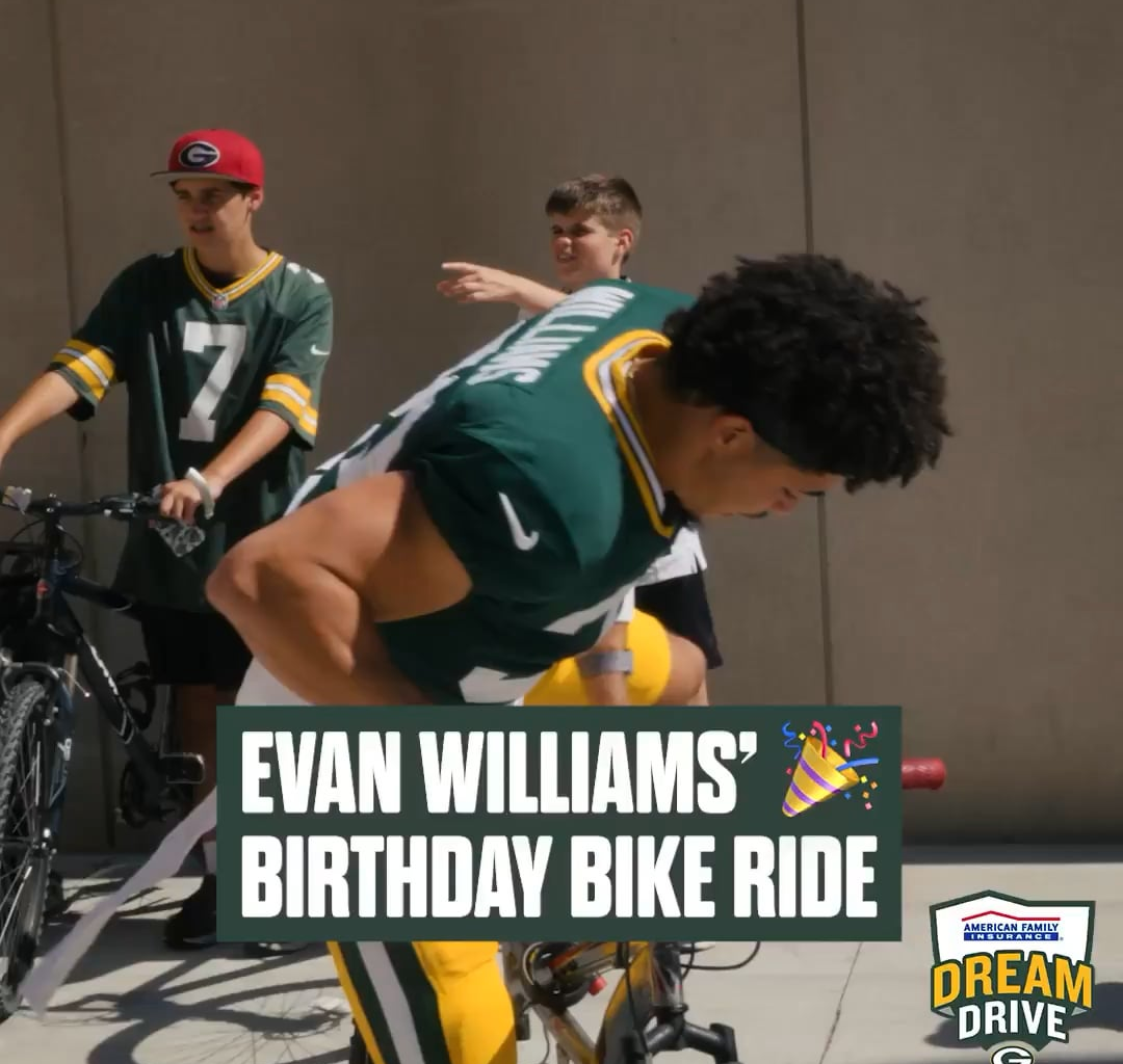 Evan Williams rides into practice on his birthday yesterday