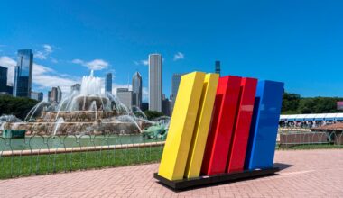 The NASCAR logo in Chicago