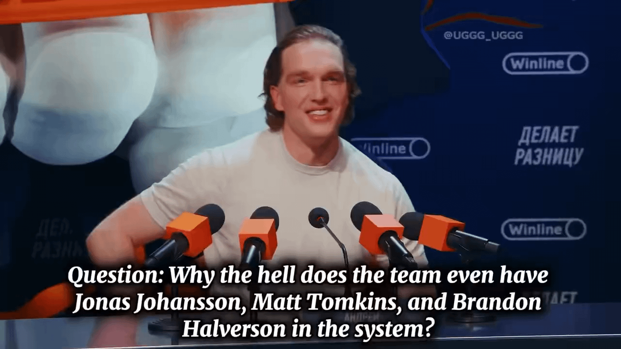 Andrei Vasilevskiy on why Tampa employs other goalies: “only a goalie gets another goalie,” and he answers affirmatively to the question “so [the backup goalies] are basically getting paid to deal with mental torture?”