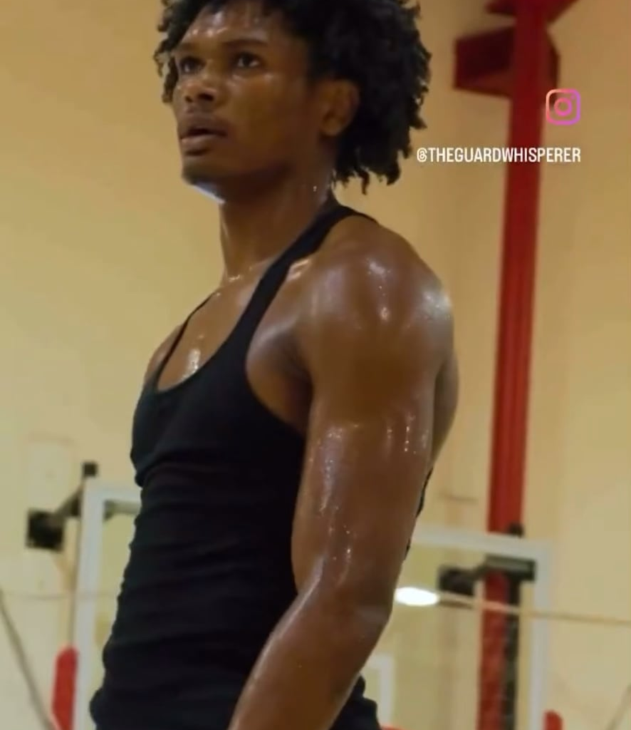 Amen getting in some offseason work with the Guard Whisperer.