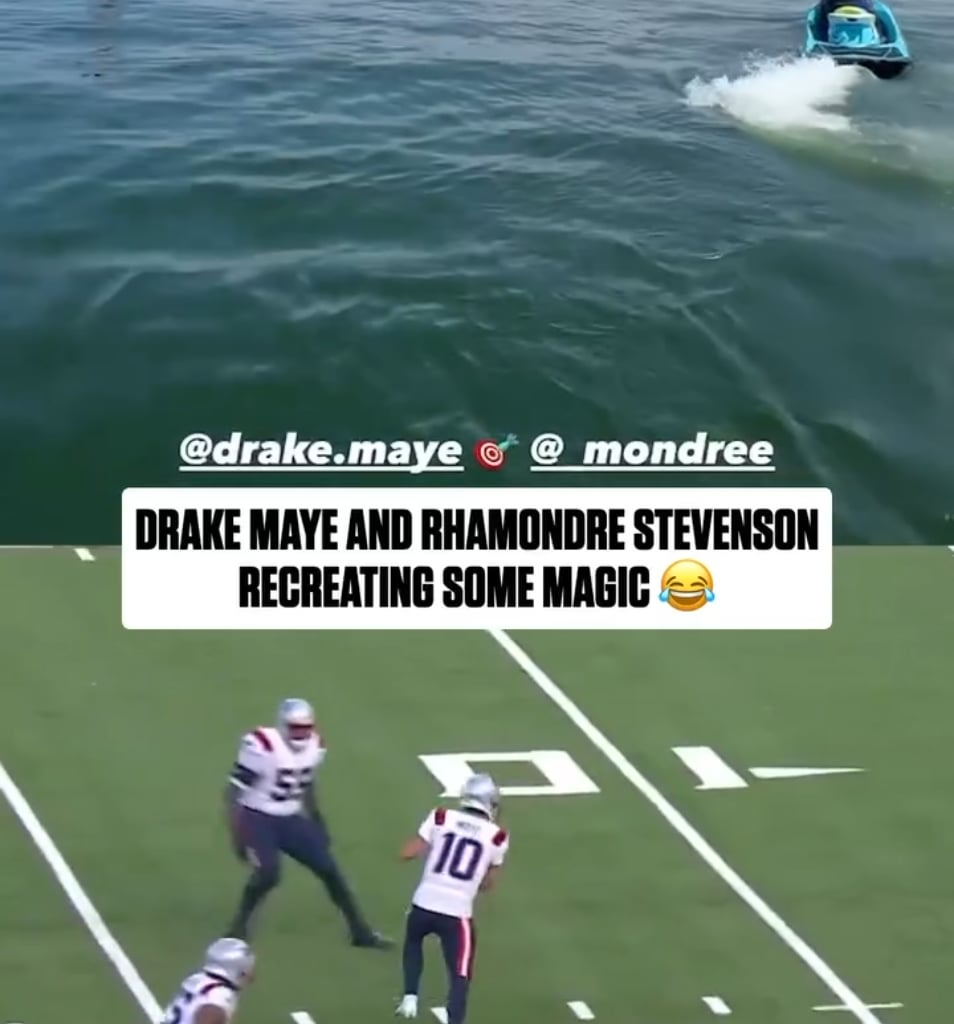 making plays on land and water 🌊😂