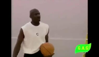 A recently retired Michael Jordan stops by the Bulls practice and Corey Benjamin says to him "I'm sorry you retired, cause I wanted to take you 1 on 1". Jordan (of course) took that personally and immediately challenged him to 1v1 (1999)