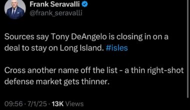 [Seravalli] Tony DeAngelo is closing in on a deal to stay on Long Island