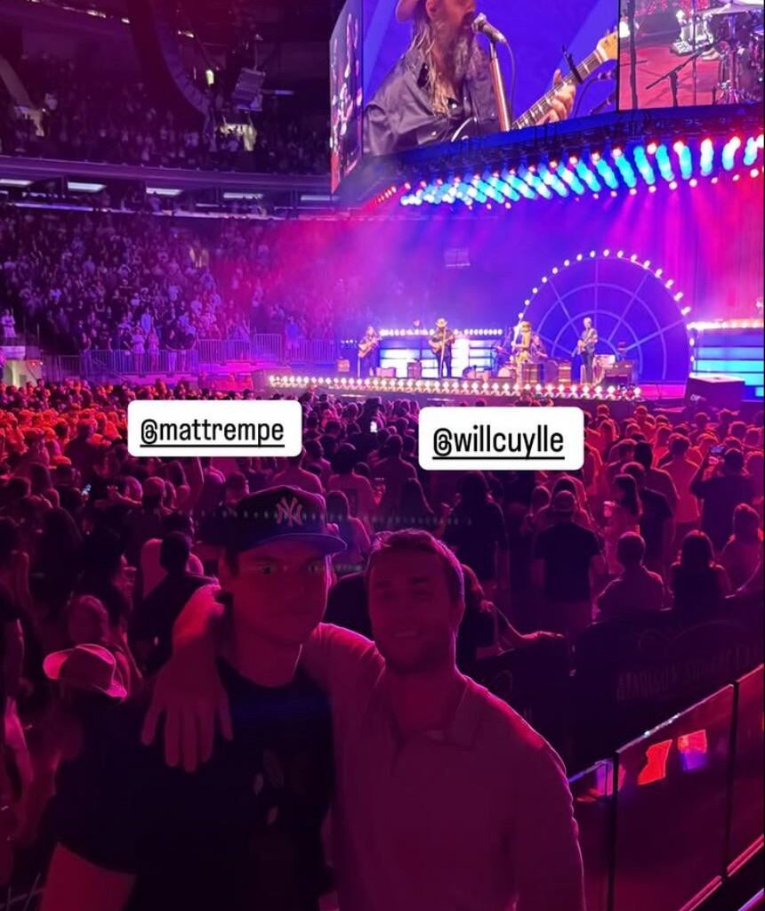 Rempe and Cuylle together at the Chris Stapleton concert at MSG