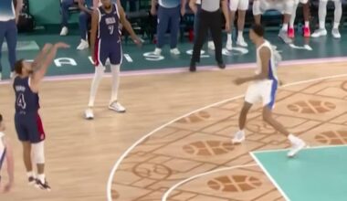 [juegosolimpicos]: Steph’s take over against France in the clutch in the gold medal game of the 2024 Olympics