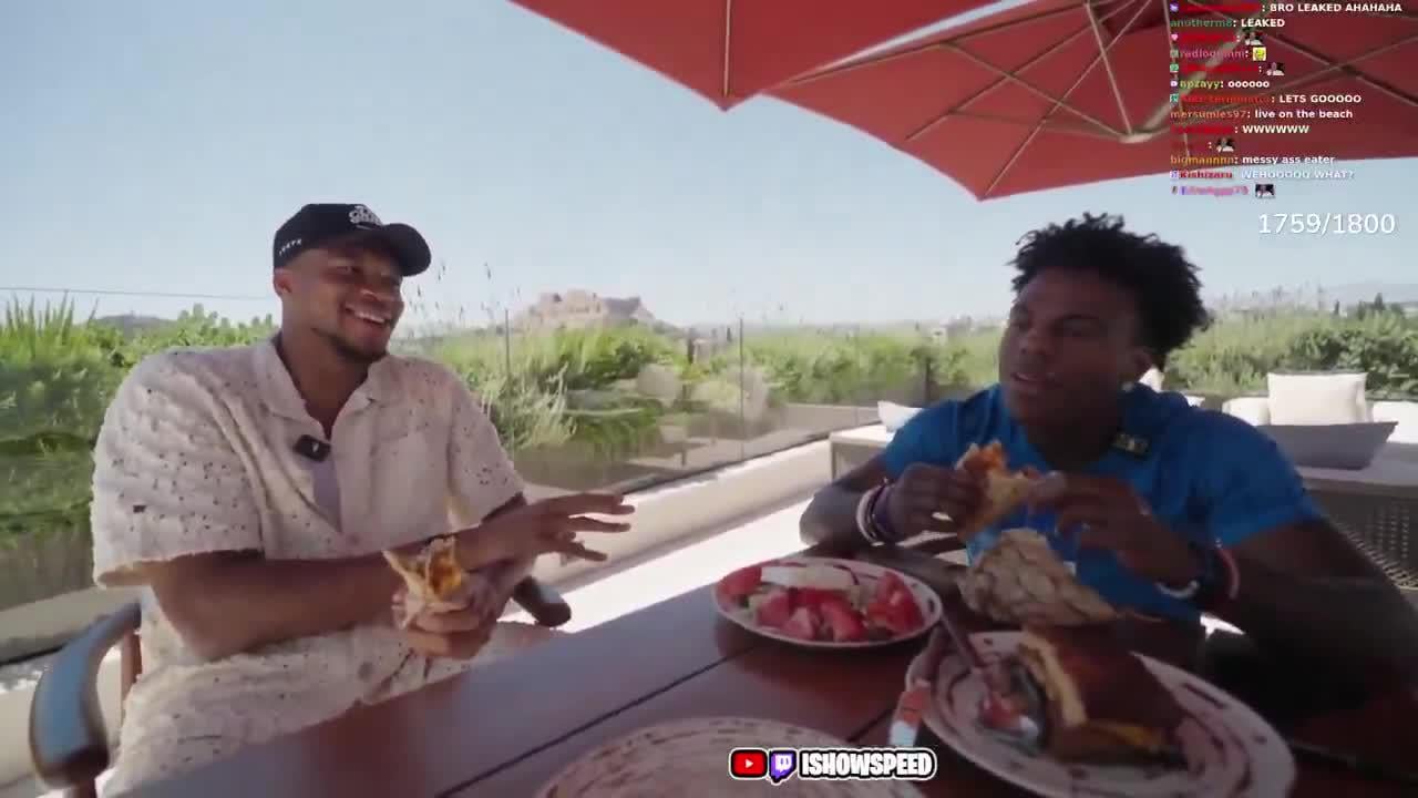 Giannis says he’ll introduce IShowSpeed to MJ but warned him not to bark around him otherwise Mike will choke him.