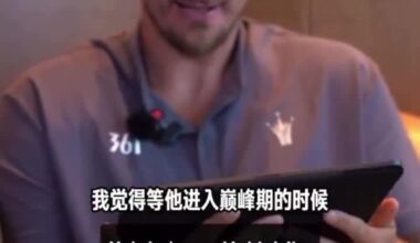 Jokic to Hansen on whether or not he'd give him a signature: "Only if he plays bad against me. If I destroy him and I get a lot of points, then yes."