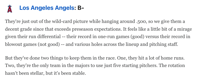 Guys, we got graded a B-. I don't think any of us thought we would be here this late in to the season