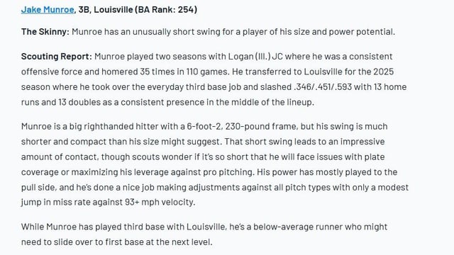 Angels 4th & 6th Rounder’s were Baseball America Sleepers