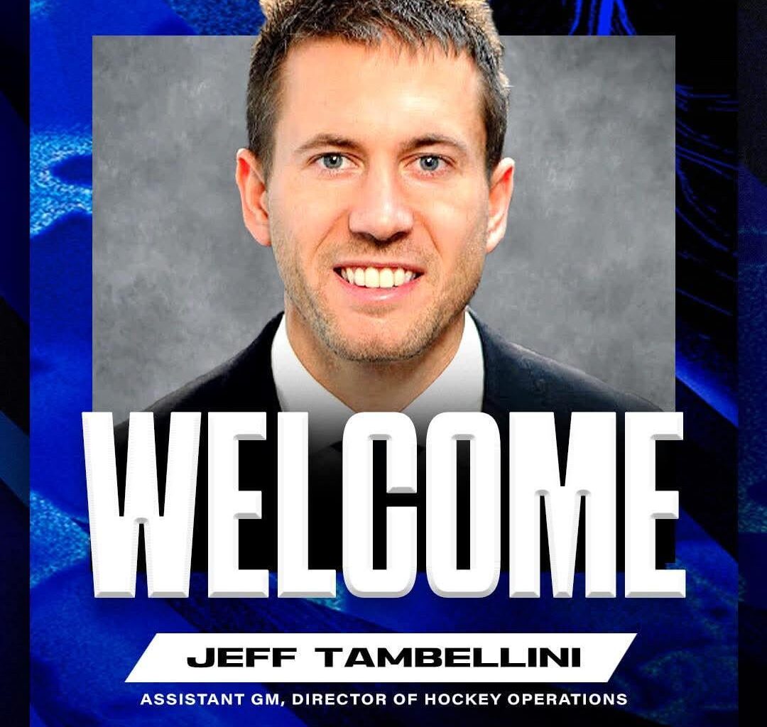 We’ve hired Jeff Tambellini as our Assistant General Manager, Director of Hockey Operations!