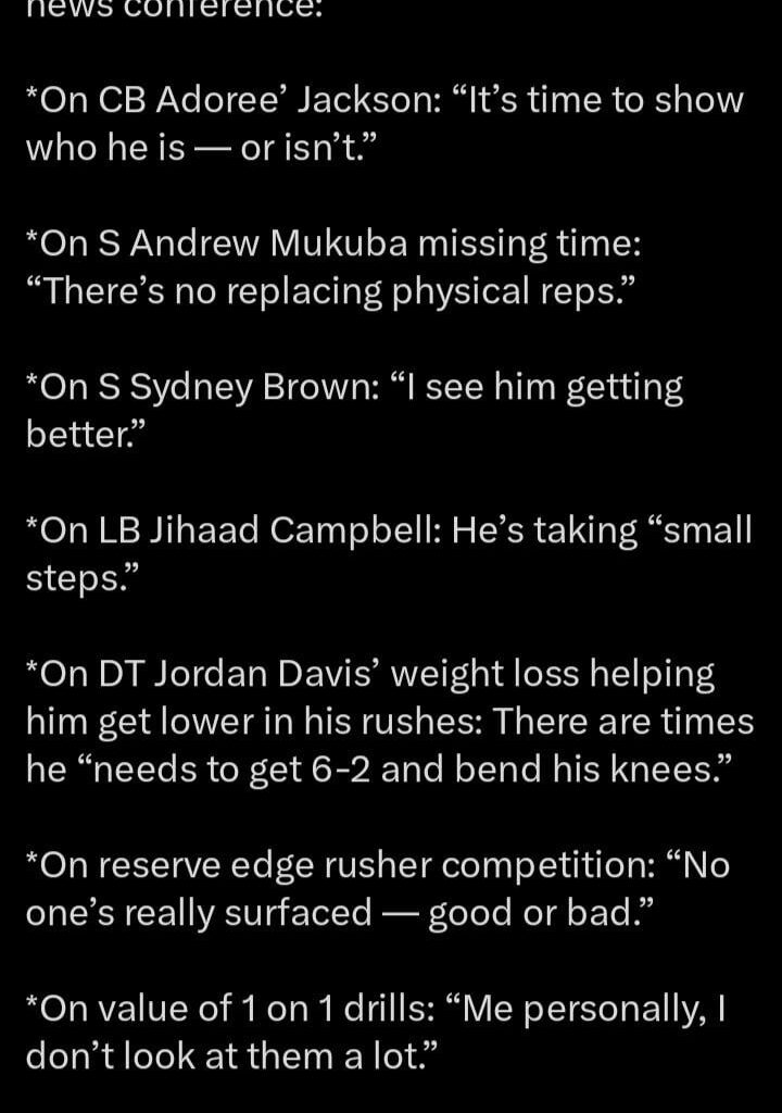 [McLane] Vic Fangio straight to the point when asked about players