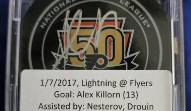 Alex Killorn Goal Puck - signed