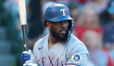 Adolis García listed as outfield trade fit for Royals ahead of Thursday's trade deadline