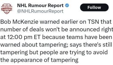 [Bob McKenzie - c/o Rumour Report] Setting the Free Agent Day Rules - to Avoid Tampering