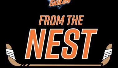 Aaron Cooney talks to some Ducks prospects at Dev Camp