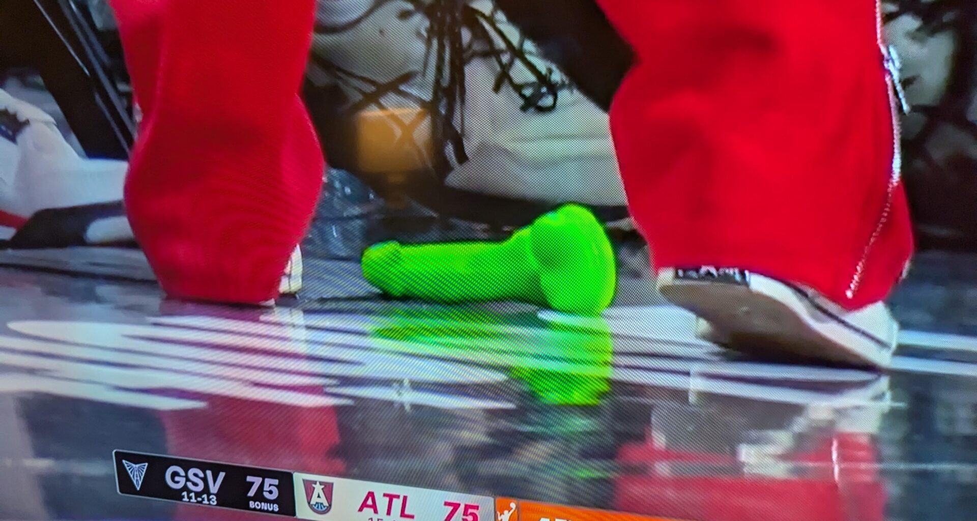 Someone threw a dildo on the court during the Dream game