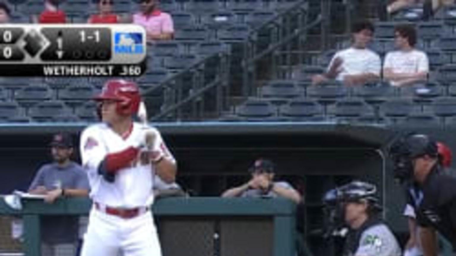 JJ Wetherholt's first multihomer game at Triple-A