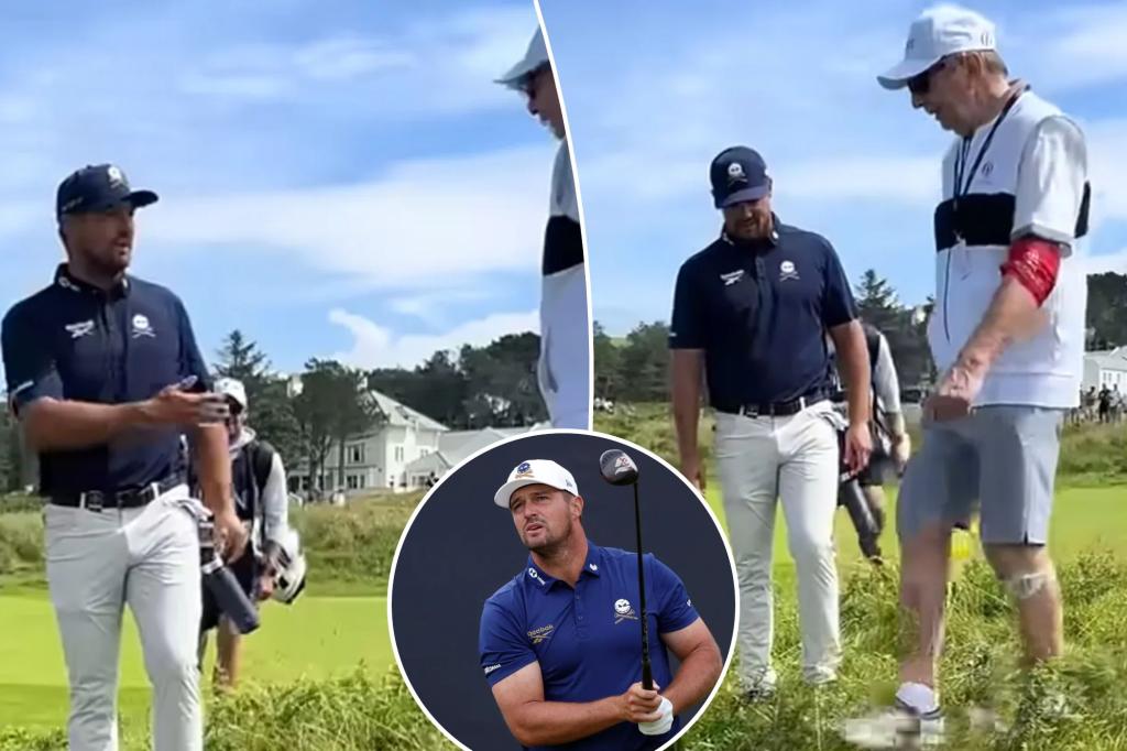 Bryson DeChambeau's 'uncomfortable exchange' with British Open ball spotter divides fans