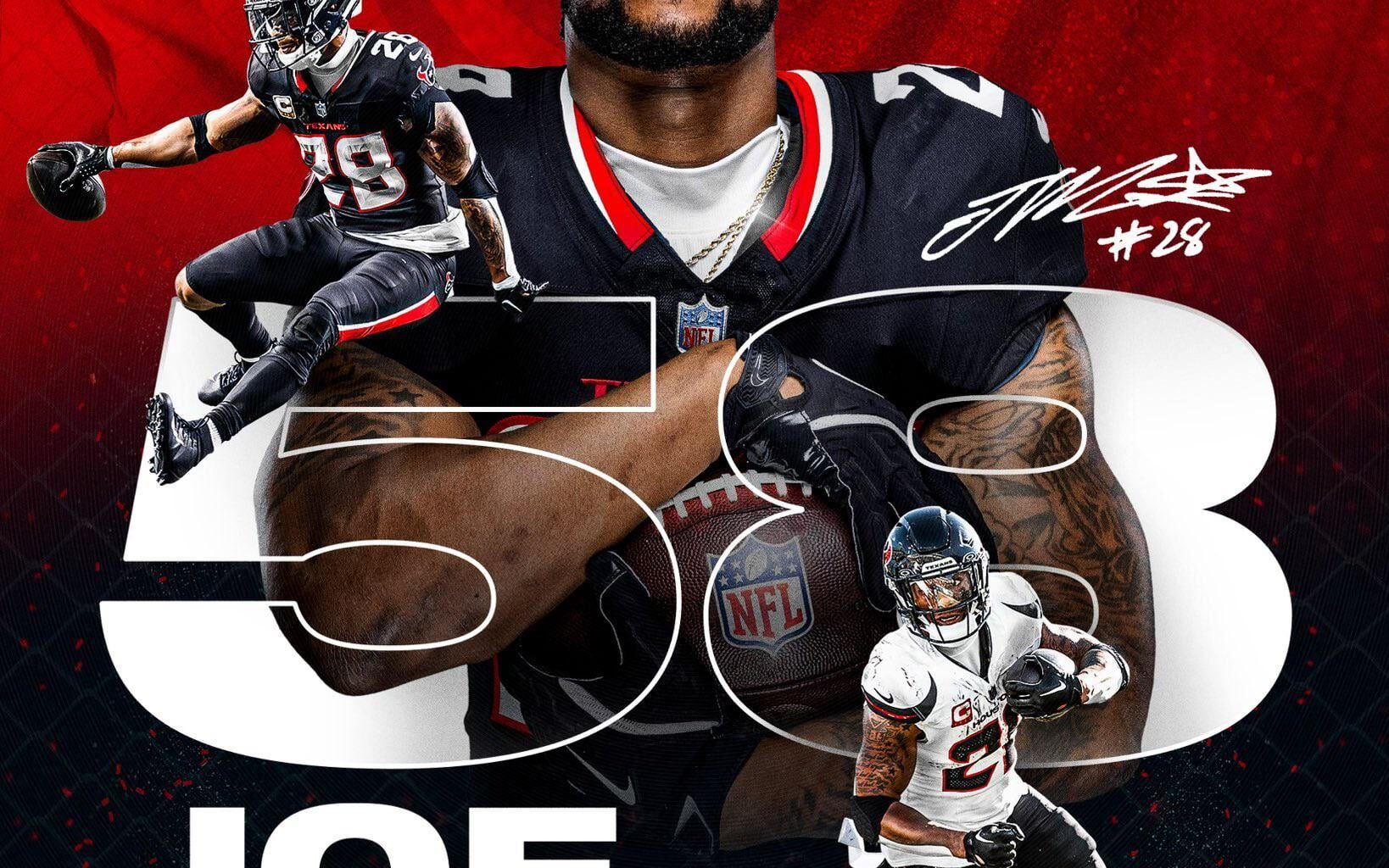 Joe Mixon is #58 from the NFL Top 100 list