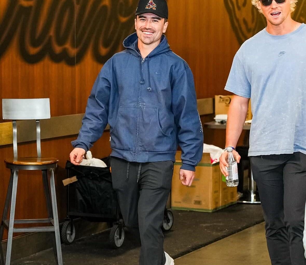 Corbin Carrol repping the classic Kachina hat at the AllStar Media Day in Atlanta.