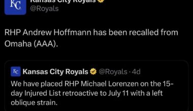 Andrew Hoffman has been recalled from Omaha