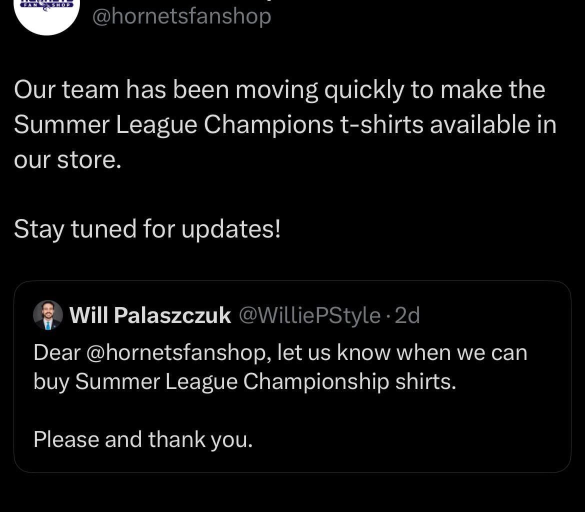 Summer League Champ Merch is OTW!!!!