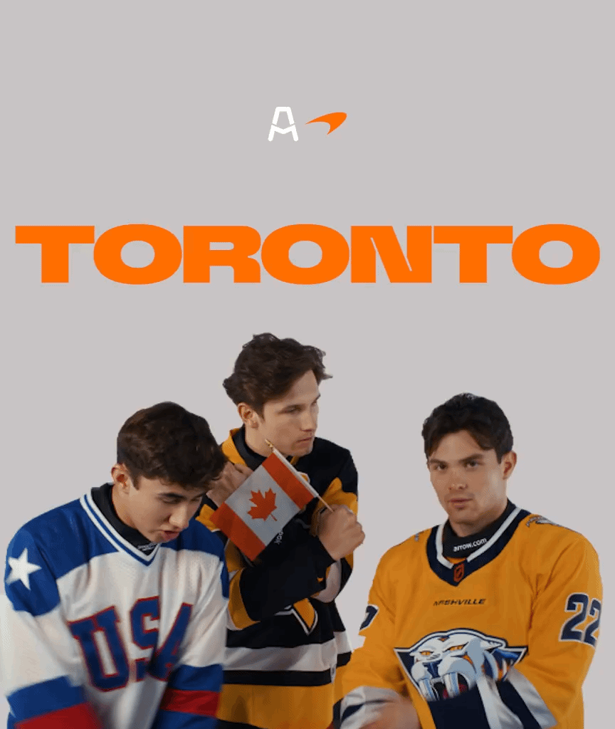 Pato O'Ward in a Nino Niederreiter Preds jersey