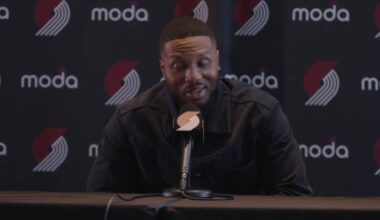 Damian Lillard on his daughter's reaction to him going back to the Trail Blazers: "Wait, so like we don't have to get on the airplane to Milwaukee no more?"