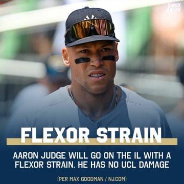 Looks like our series vs the Yankees will be sans Judge