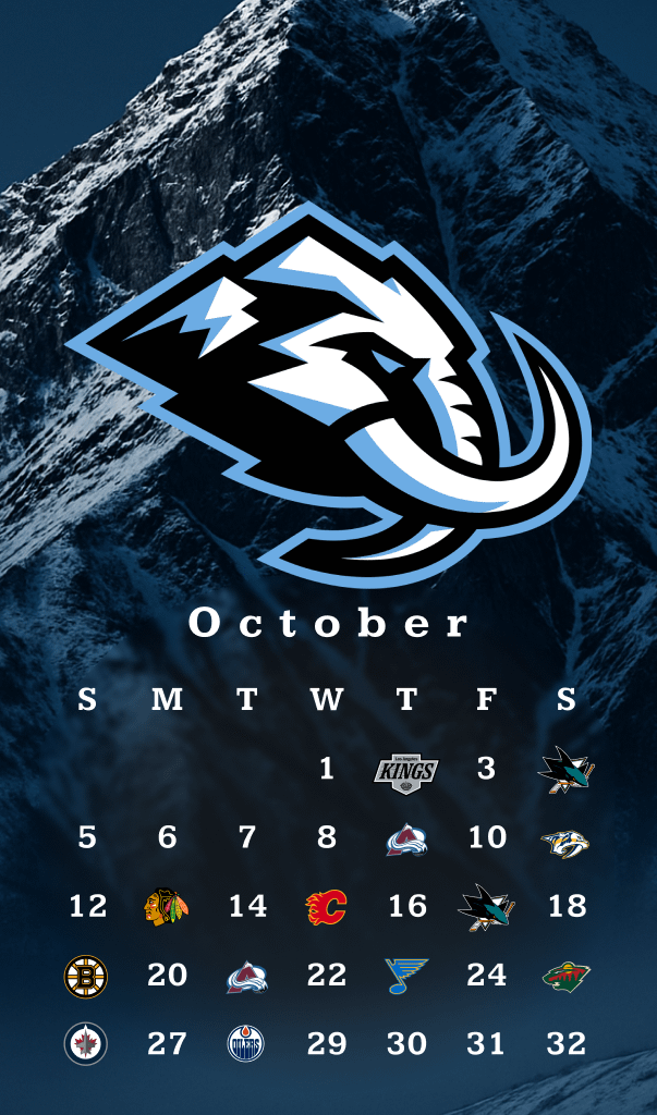Mammoth October schedule phone background