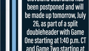 A little update for royals fans. No game today because of bad weather. A doubleheader will be played tomorrow.