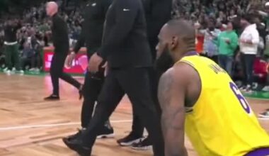 LeBron complains about the no call on Tatum’s contest on the potential game winner in 2023