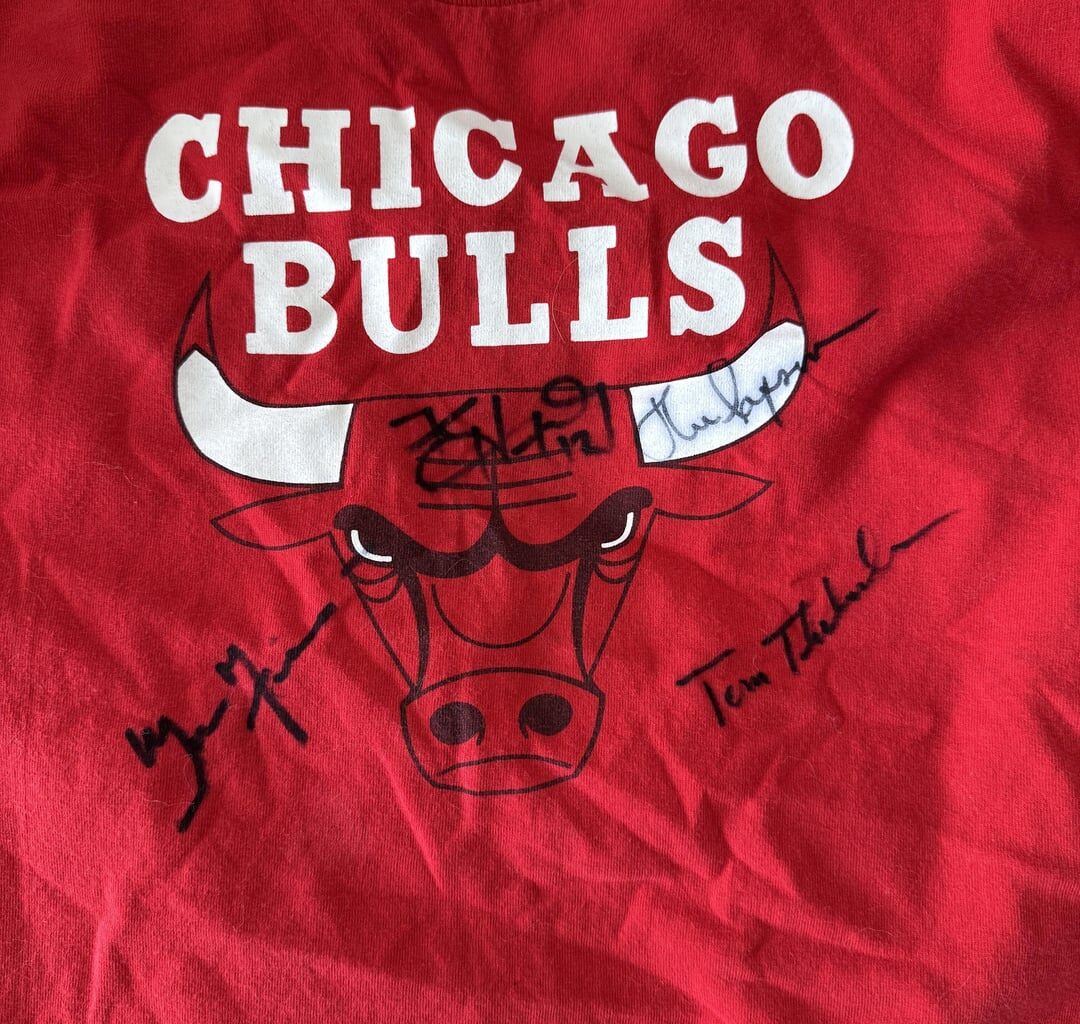 My wife’s Rose shirt with a bunch of signatures. Anyone want to guess which ones?