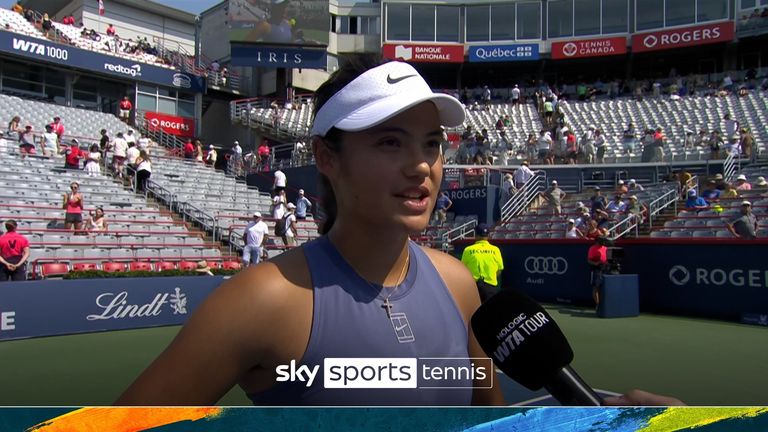Emma Raducanu was pleased after overcoming good friend Elena-Gabriela Ruse in her opening match at the National Bank Open in Montreal.
