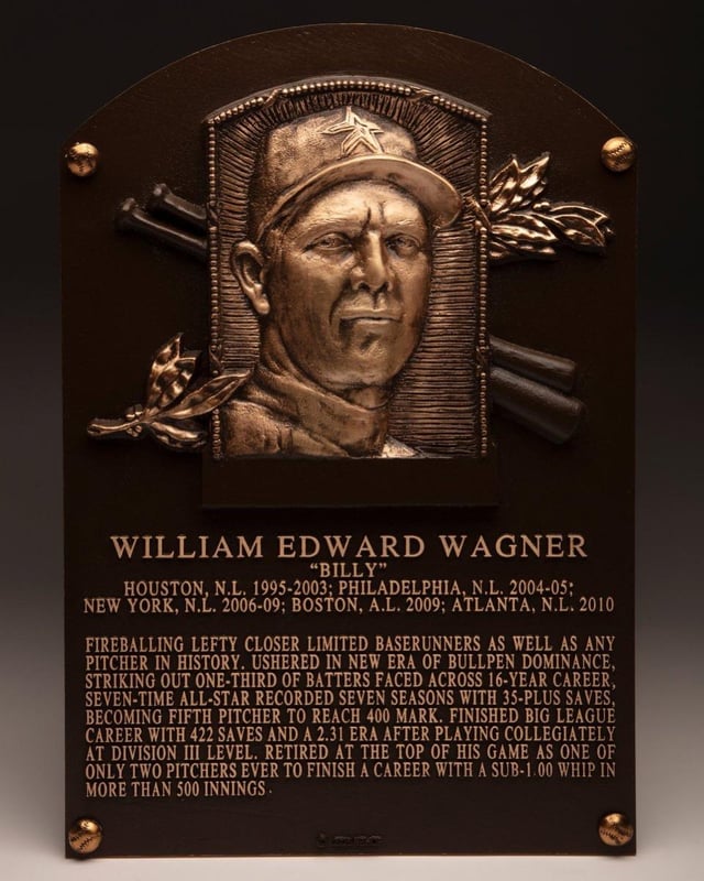 The plaques of the 2025 Baseball Hall of Fame inductees