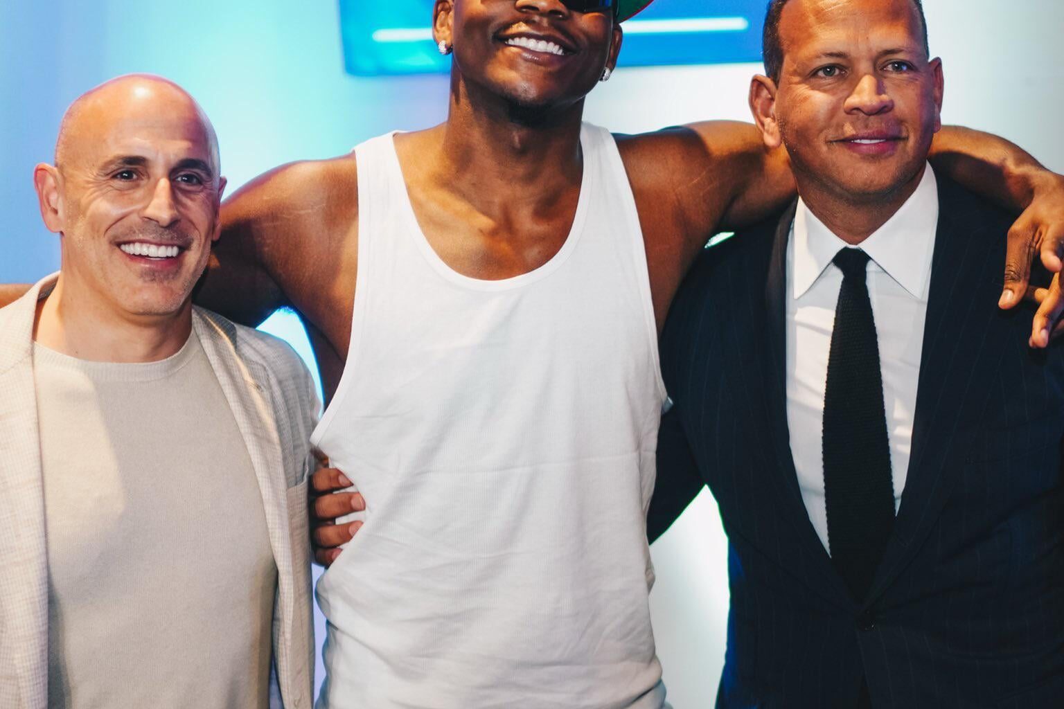 Ant w/ARod and Lore after the press conference