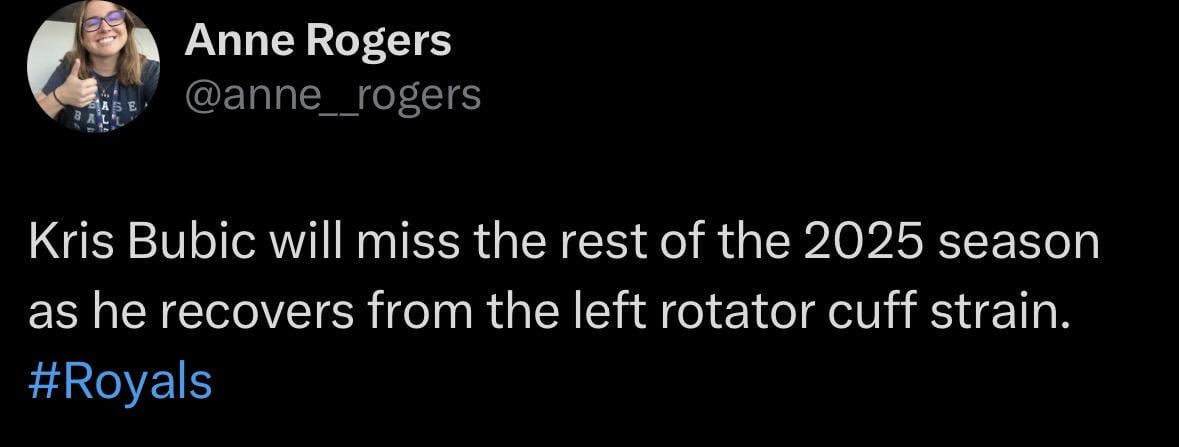 My day is ruined Bubic out for the year